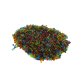 Bocal de 500 perles de rocailles transparentes, diamètre 2,5mm, couleurs assorties