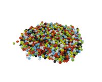 Perles rocailles o'color opaques diametre 5mm coloris  assortis bocal 500gr