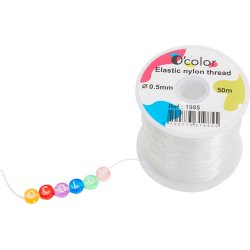 Fil nylon o'color diametre 0,5mm coloris transparent     bobine 50m