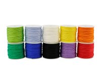 Cordelette o'color diametre 1,5mm longueur 20m coloris    assortis lot 10 bobines