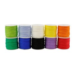 Cordelette o'color diametre 1,5mm longueur 20m coloris    assortis lot 10 bobines