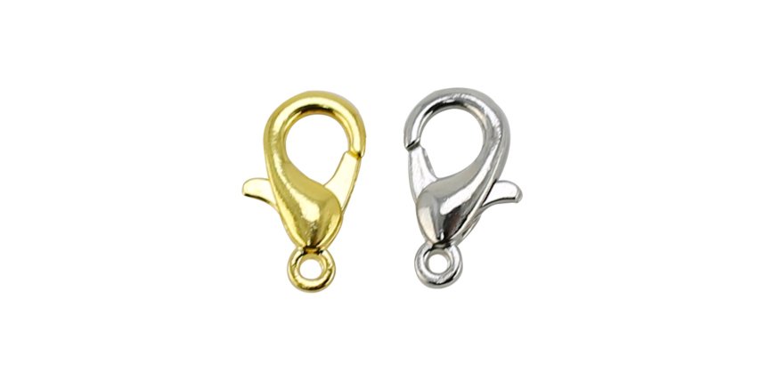 Fermoir a mousqueton o'color 14mm coloris or lot 20 unites