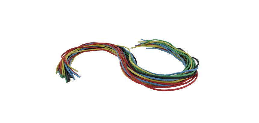 Lacet coton o'color 70cm diametre 2mm lacage ou        tissage 5 coloris assortis    lot 25 unites