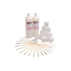 Pack ecole o'color colles 2 flacons 1l + 12 pots 50ml     vides + 20 pinceaux a colle
