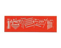 Billographe minerva nº33 trace musique portee 2mm      plastique coloris orange