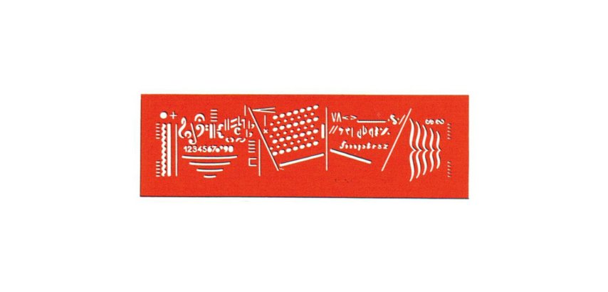 Billographe minerva nº33 trace musique portee 2mm      plastique coloris orange