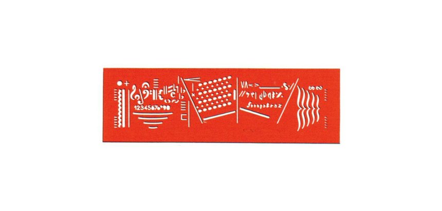 Billographe minerva nº33 trace musique portee 2mm      plastique coloris orange
