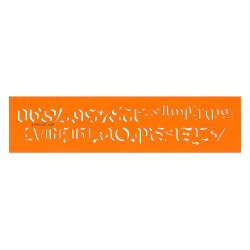 Normographe minerva nº8 trace lettre gothique plastique     coloris orange