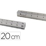 Regle minerva carree altuglas photogravure precision        section 8mm longueur 20cm     coloris transparent