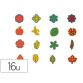 Tampons sodertex mousse eva 4 saisons 5cm motifs assortis fleur fruits feuilles flocons coloris assortis pack 16 unites