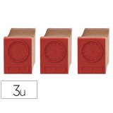Tampons sodertex bois horloge pour apprendre lire heure     sans chiffre chiffres 1/12    chiffres romains pack 3 unites