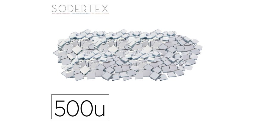 Gommette sodertex mosaique miroir 1,3x1,3cm sachet 500   unites