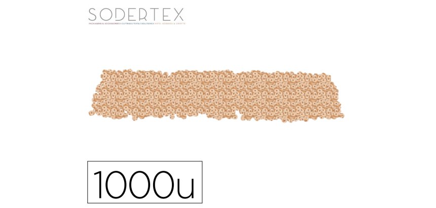 Perles sodertex rondelle bois 3x8mm coloris naturel pack    1000 unites