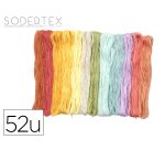 Fil sodertex broder/bracelets bresiliens 8m 13 coloris      pastel assortis lot 52 unites