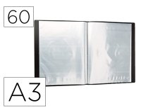 Porte-vues viquel art'book creativ'gallery pp 7/100e a3  60 vues coloris noir