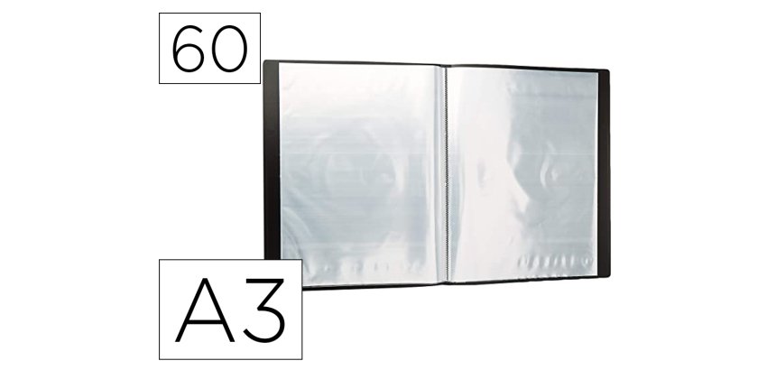 Porte-vues viquel art'book creativ'gallery pp 7/100e a3  60 vues coloris noir