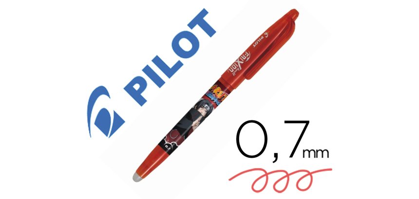 Roller pilot frixion ball edition limitee naruto encre  gel pointe moyenne coloris    rouge