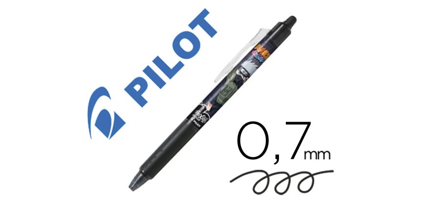 Roller pilot frixion ball clicker edition limitee       naruto encre gel pointe       moyenne coloris noir