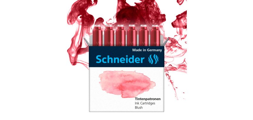 Cartouche encre schneider coloris blush pastel boite 6  unites
