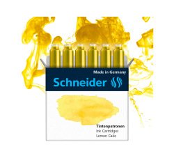 Cartouche encre schneider coloris lemon cake pastel     boite 6 unites