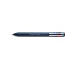 Stylo-bille pentel 4 couleurs izee retractable pointe large 1mm clip metal corps bleu     fonce