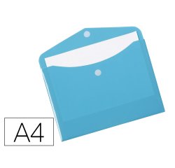 Presentoir pochette enveloppe viquel rainbow pastel a4 335x240mm pp 2/10e brillant fermeture rabat et scratch coloris as