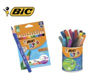 Lot scolaire bic kids special maternelle 12 etuis 12 crayonscouleur evolution + 5 pots 18 feutres visacolor xl 17 kits