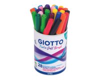 Feutre giotto turbo soft brush pointe pinceau 10       coloris assortis pot 32       unites