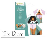 My little origami avenue mandarine modele chien        12x12cm 70g 20 feuilles