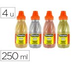 Gel paillete cleopatre nefertari decor tous supports bouteille 250ml coloris       pastel assortis lot 4 unites