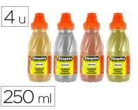 Gel paillete cleopatre nefertari decor tous supports bouteille 250ml coloris       pastel assortis lot 4 unites