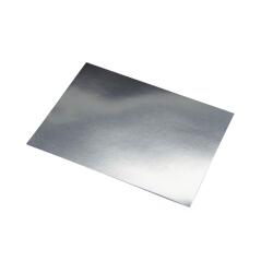 Lot de 10 feuilles cartonnées metallisee 500x650mm 225g     coloris argent
