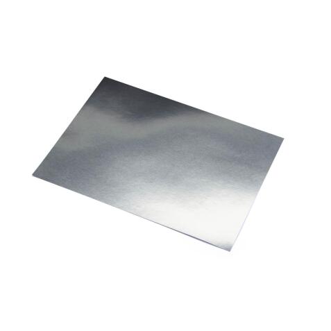 Lot de 10 feuilles cartonnées metallisee 500x650mm 225g     coloris argent