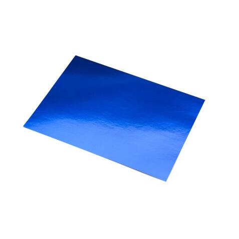 Lot de 10 feuilles cartonnées metallisee 500x650mm 225g     coloris bleu