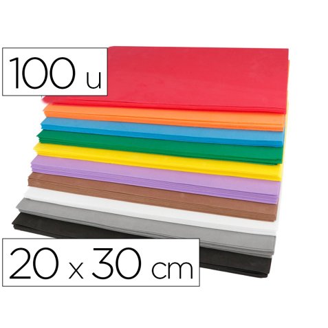 Maxi pack mousse eva innspiro 2mm 200x300mm 10 coupons      coloris assortis lot 100      plaques