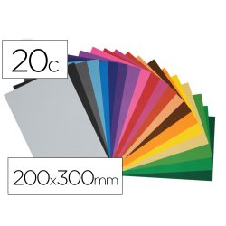 Mousse eva innspiro adhesive 2mm 200x300mm 20 coupons      coloris assortis