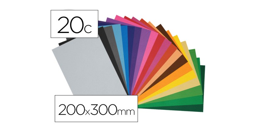 Mousse eva innspiro adhesive 2mm 200x300mm 20 coupons      coloris assortis