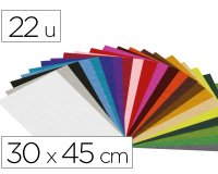 Feutrine innspiro acrylique 1 mm 30x45cm coloris assortis   22 coupons