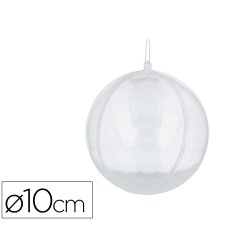 Boule a decorer insspiro plastique demontable diametre 10cm coloris transparent