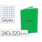 Cahier conquerant classique agrafe 240x320mm 96 pages     seyes 90g couverture carte    recyclee coloris vert
