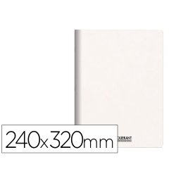 Cahier conquerant personnalisable agrafe 240x320mm 96 pages reglure unie 90g couverture   carte brut