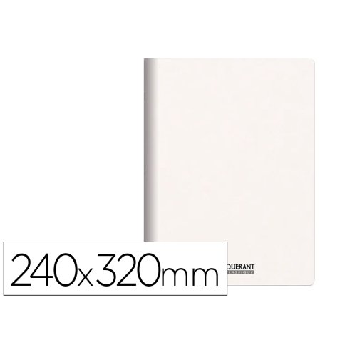 Cahier conquerant personnalisable agrafe 240x320mm 96 pages reglure unie 90g couverture   carte brut