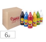 Gouache liquide jovi set b 1000ml couleurs primaires     assortis boite 6 bouteilles