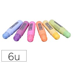 Baton gouache stick'color solide tous supports coloris  pastel assortis boite 6       unites