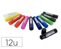 Baton gouache stick'color solide tous supports coloris  vifs assortis boite 12 unites