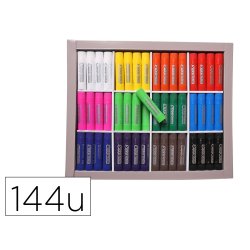 Baton gouache stick'color solide tous supports coloris  vifs assortis schoolpack 144  unites