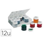 Vernis vitrail o'color 50ml base eau sans solvent coloris assortis coffret 12 unites