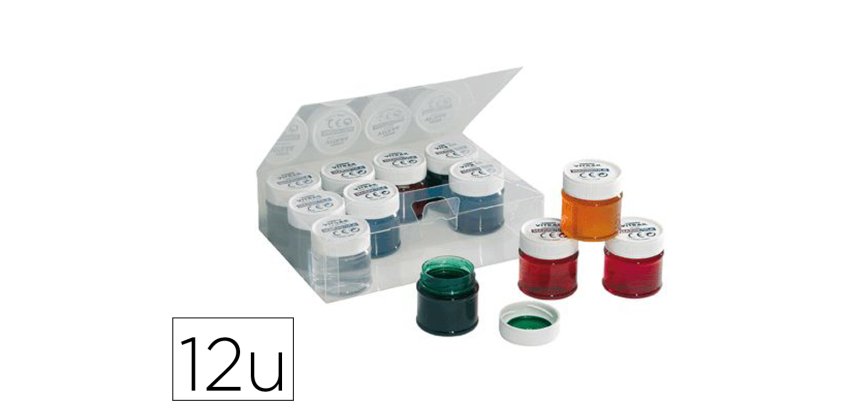 Vernis vitrail o'color 50ml base eau sans solvent coloris assortis coffret 12 unites
