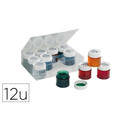 Vernis vitrail o'color 50ml base eau sans solvent coloris assortis coffret 12 unites