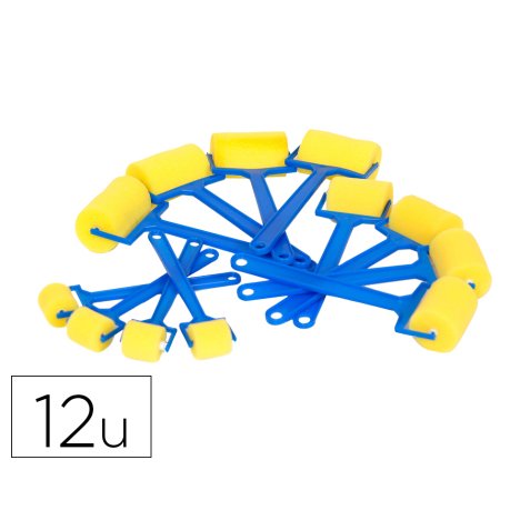 Sachet de 12 rouleaux en mousse, 4 en 60 mm + 4 en 45 mm + 4 en 25 mm